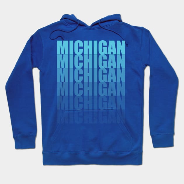 Michigan Gradient in Teal Hoodie by sadsquatch